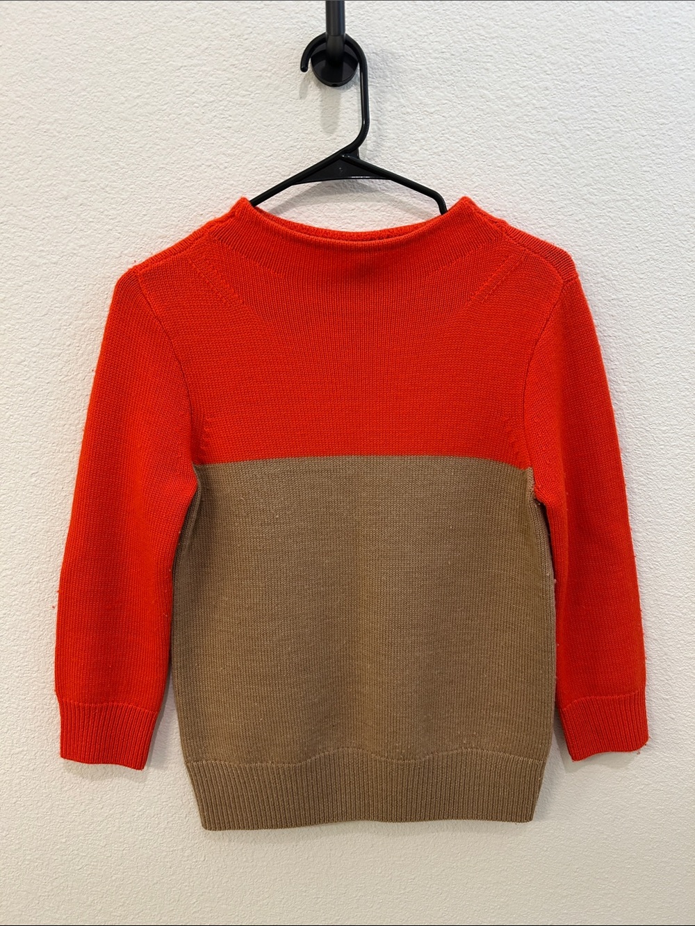 J. Crew Bright Orange Merino Wool Crewneck Sweater
